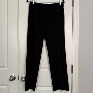 BCBG Maxazria Women Pants Sz 4 Black Trousers Slacks Straight Leg Work Office